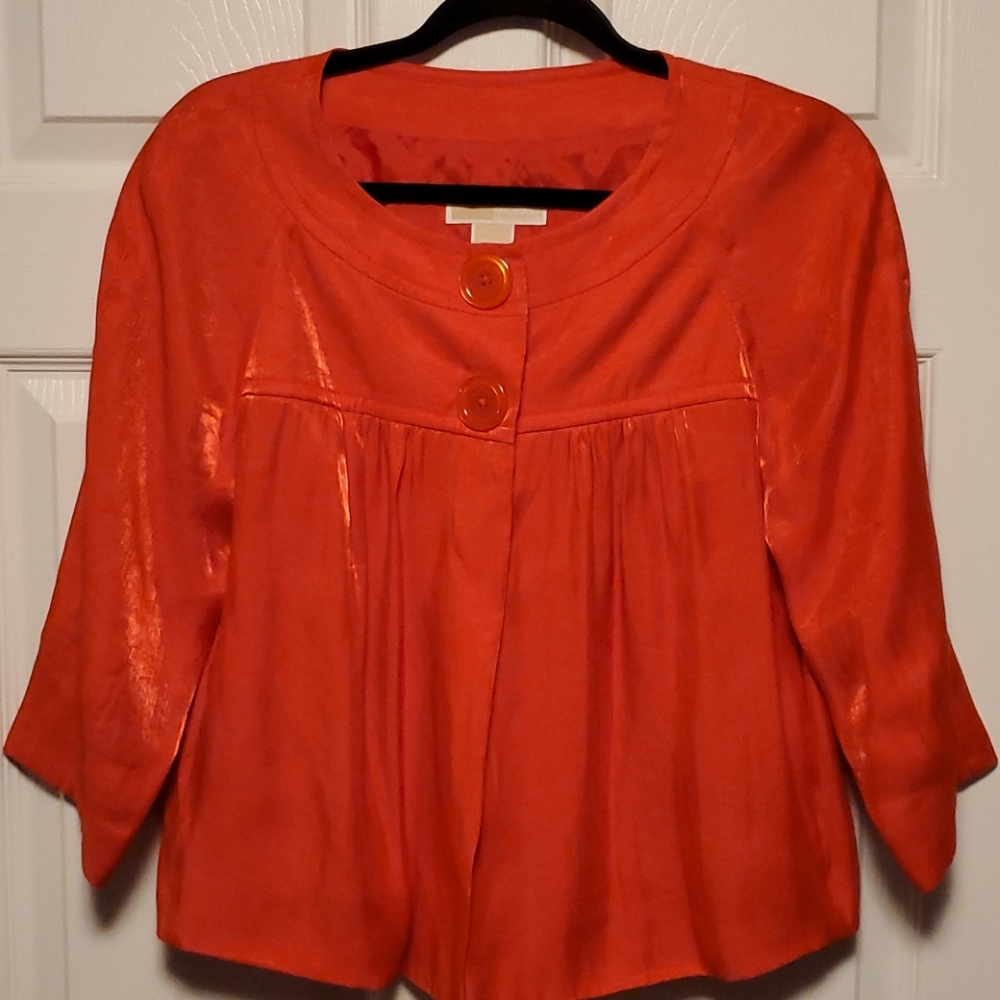 Michael Kors Metallic Swing Jacket